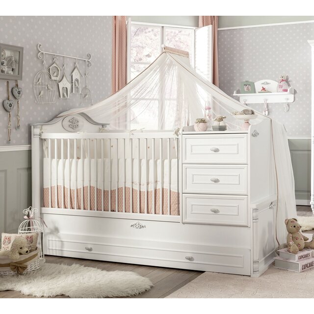 Romantic babybed ledikant meegroeibed | 4 in 1 Romantic babybed ledikant meegroeibed | 4 in 1