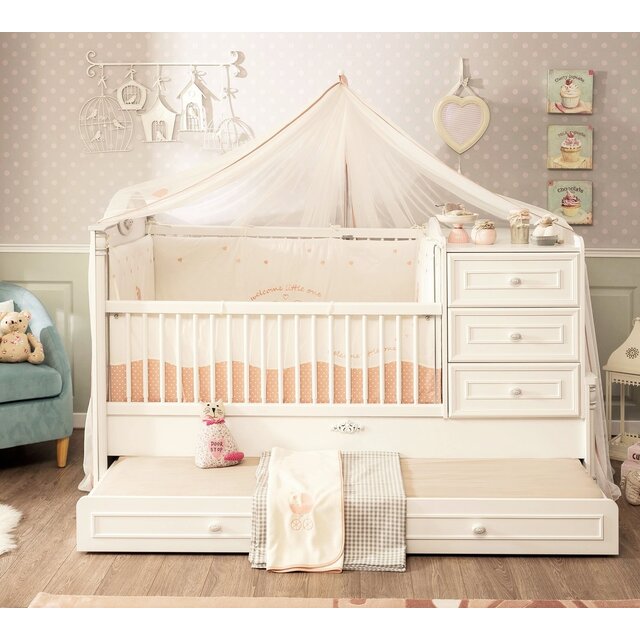Romantic babybed ledikant meegroeibed | 4 in 1 Romantic babybed ledikant meegroeibed | 4 in 1