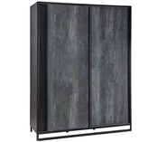 Dark tienerkamer schuifdeur kledingkast jongenskamer