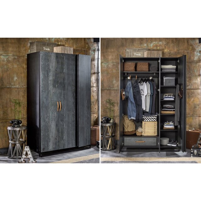 Dark tienerkamer 3 deurs kledingkast jongenskamer Dark tienerkamer 3 deurs kledingkast jongenskamer
