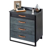 Dark commode kinderladekast industrieel tienerkamer