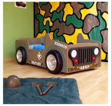 Leger Jeep autobed jongenskamer