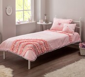 Rosa bedsprei + kussenset (230 x 135 cm)