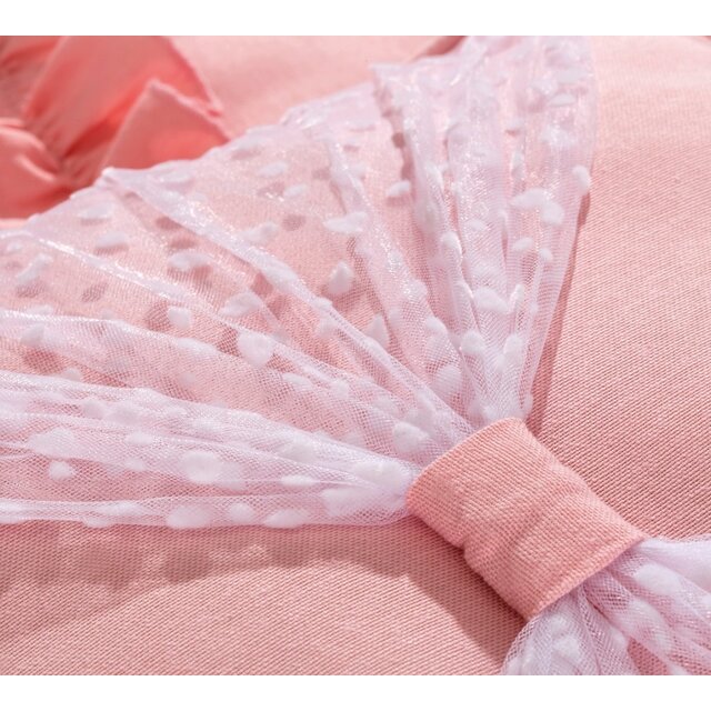 Rosa bedsprei + kussenset (230 x 135 cm)