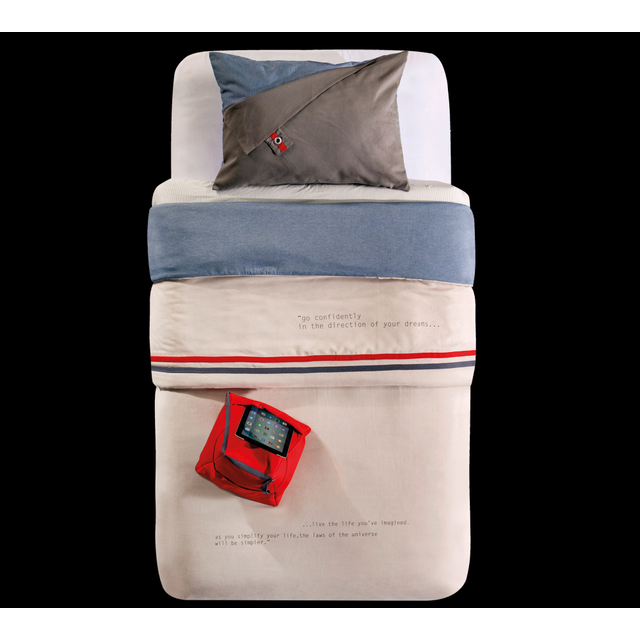 University bedsprei + kussen (230 x 170 cm) OP = OP