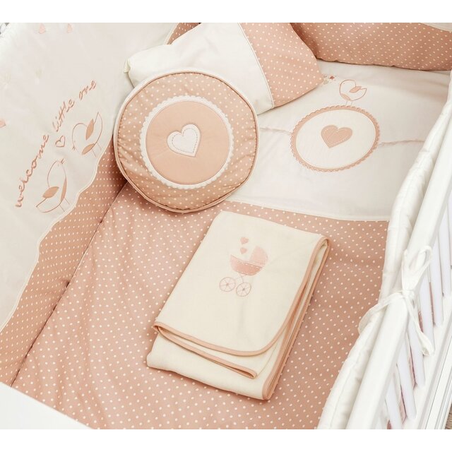 Romantic kussenset ledikant babybed babykamer 130 x 80 cm
