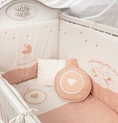 Romantic kussenset ledikant babybed babykamer 130 x 80 cm