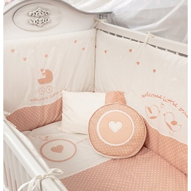 Romantic kussenset ledikant babybed babykamer 130 x 80 cm
