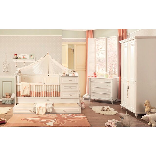 Romantic kussenset ledikant babybed babykamer 130 x 80 cm