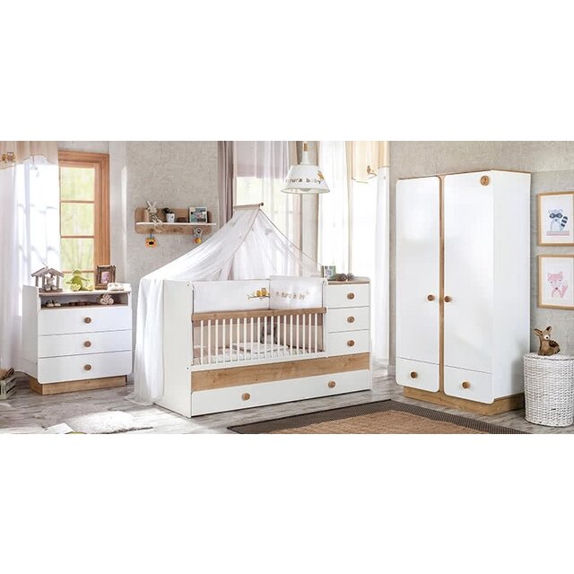 Jamie babykamer babybed ledikant meegroeibed | 4 in 1