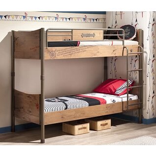 Black Pirate hoogslaper stapelbed piratenkamer 200 x 90 cm