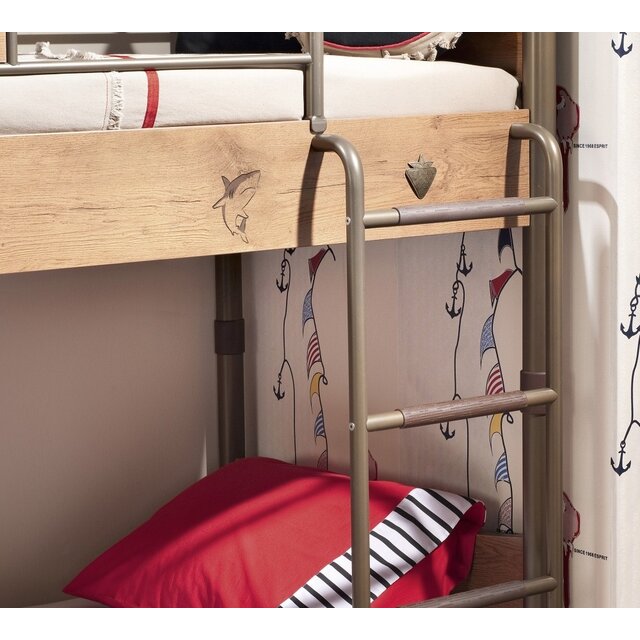 Black Pirate hoogslaper stapelbed piratenkamer 200 x 90 cm