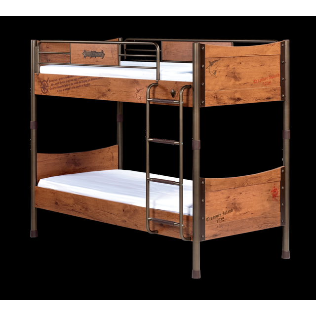 Black Pirate hoogslaper stapelbed piratenkamer 200 x 90 cm