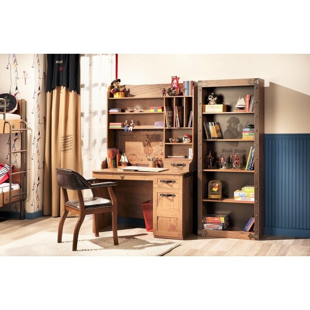 Black Pirate gordijn piratenkamer (260 x 140 cm)