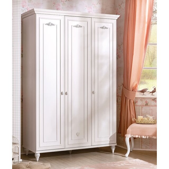 Romance 3-deurs kledingkast meisjeskamer