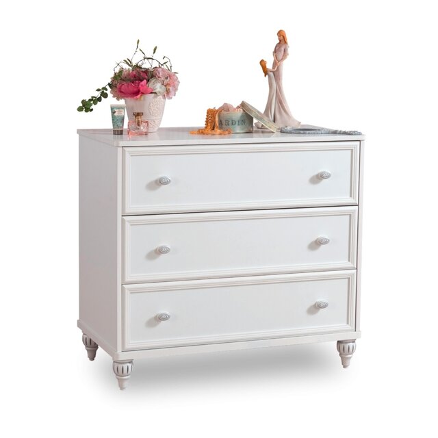 Romance commode kinderladekast meisjes met spiegel