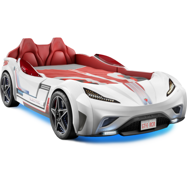 Autobed GTE Racer | wit racebed met licht en geluid Autobed GTE Racer | wit racebed met licht en geluid