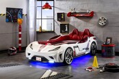 Autobed GTE Racer | wit racebed met licht en geluid Autobed GTE Racer | wit racebed met licht en geluid