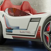 Autobed GTE Racer | wit racebed met licht en geluid Autobed GTE Racer | wit racebed met licht en geluid