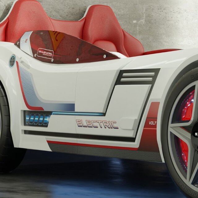 Autobed GTE Racer | wit racebed met licht en geluid Autobed GTE Racer | wit racebed met licht en geluid