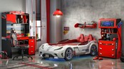 Autobed GTE Racer | wit racebed met licht en geluid Autobed GTE Racer | wit racebed met licht en geluid