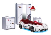 Autobed GTE Racer | wit racebed met licht en geluid Autobed GTE Racer | wit racebed met licht en geluid