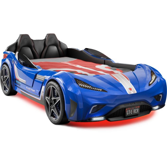 Autobed GTE Racer | blauw autobed met licht en geluid Autobed GTE Racer | blauw autobed met licht en geluid