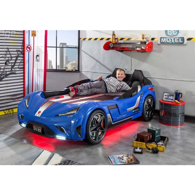 Autobed GTE Racer | blauw autobed met licht en geluid Autobed GTE Racer | blauw autobed met licht en geluid