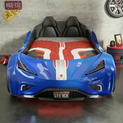 Autobed GTE Racer | blauw autobed met licht en geluid Autobed GTE Racer | blauw autobed met licht en geluid