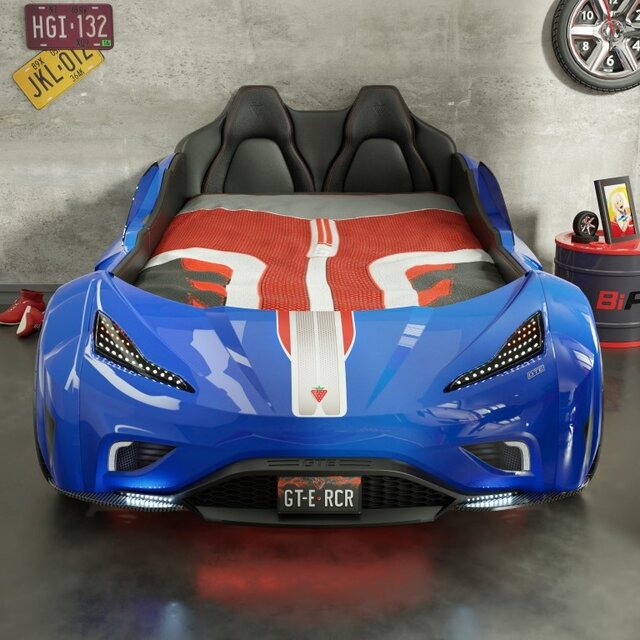Autobed GTE Racer | blauw autobed met licht en geluid Autobed GTE Racer | blauw autobed met licht en geluid