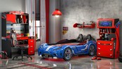 Autobed GTE Racer | blauw autobed met licht en geluid Autobed GTE Racer | blauw autobed met licht en geluid