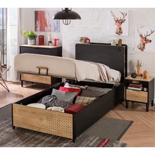 New York boxspring tienerbed opbergbed tienerkamer 200 x 100
