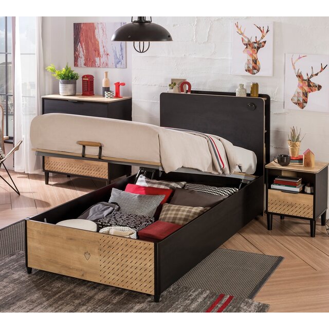 New York boxspring tienerbed opbergbed tienerkamer 200 x 100 New York boxspring tienerbed opbergbed tienerkamer 200 x 100
