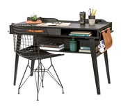 Dark bureau tienerkamer met opzetstuk Dark bureau tienerkamer met opzetstuk