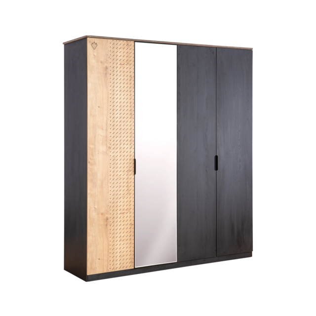 4 deurs kledingkast New York voor de tiener-kinderkamer