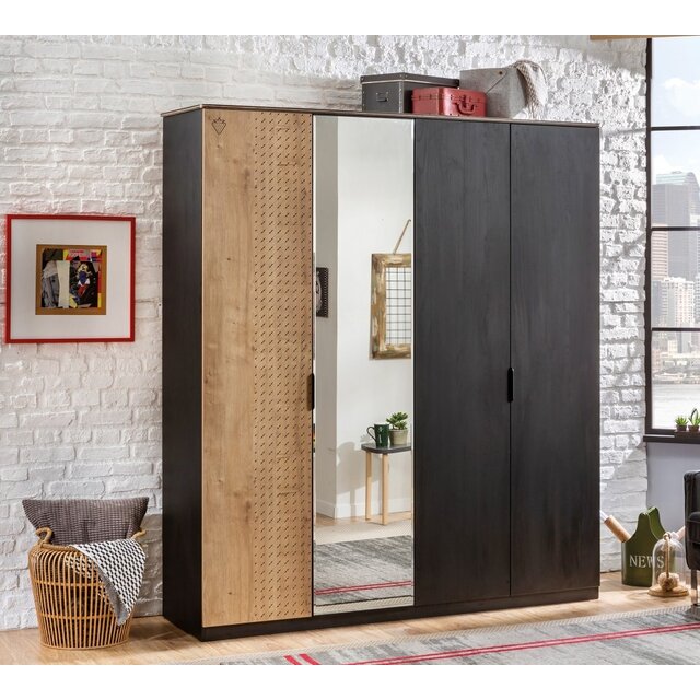 4 deurs kledingkast New York voor de tiener-kinderkamer