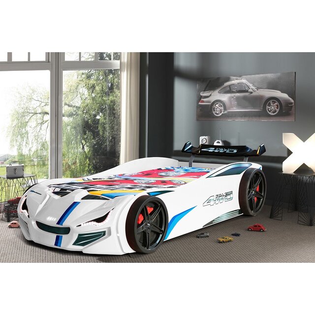 Autobed racebed BLX Wit met licht Autobed racebed BLX Wit met licht