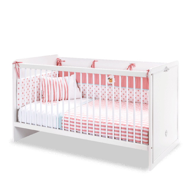 Romantic ledikant babybed met GRATIS bedlade OP = OP