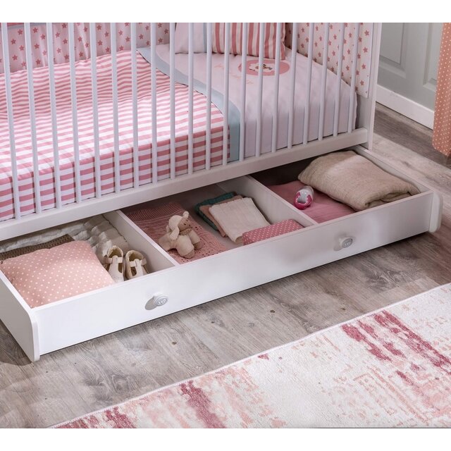 Romantic ledikant babybed met GRATIS bedlade OP = OP