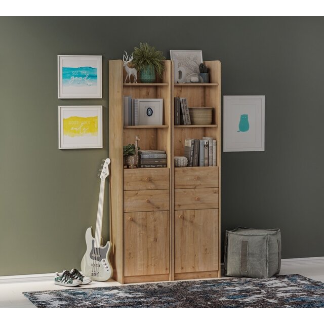 Stockholm boekenkast houtlook tienerkamer