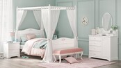 Rustic hemelbed meisjesbed meisjeskamer 200 x 100 cm Rustic hemelbed meisjesbed meisjeskamer 200 x 100 cm