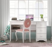 Rustic bureau wit meisjeskamer