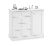 Rustic commode ladekast wit meisjeskamer