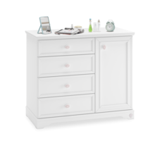 Rustic commode ladekast wit meisjeskamer
