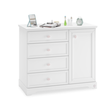 Rustic commode ladekast wit meisjeskamer