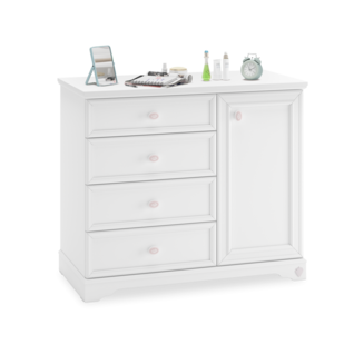 Rustic commode ladekast wit meisjeskamer