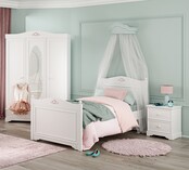 Rustic commode ladekast wit meisjeskamer