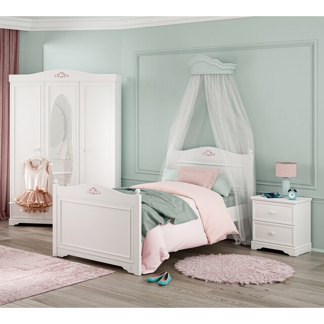 Rustic commode ladekast wit meisjeskamer