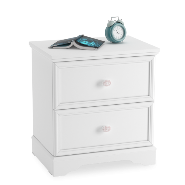 Rustic nachtkastje wit meisjeskamer