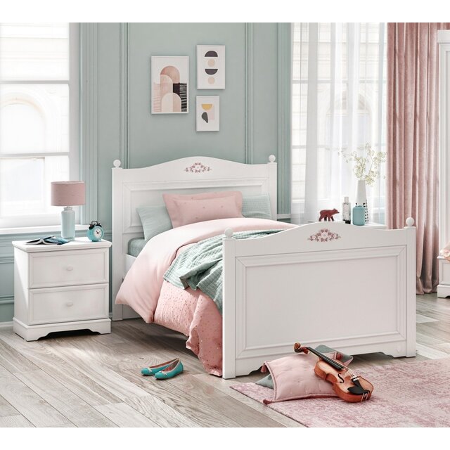 Rustic nachtkastje wit meisjeskamer